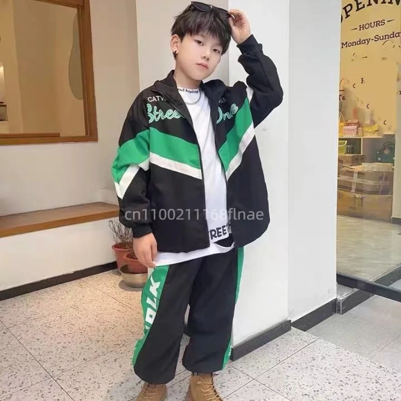 Costumi per spettacoli di danza di strada per bambini, set hip-hop per ragazzi, abbigliamento per ragazze, costumi di danza jazz, abiti per sfilate di moda