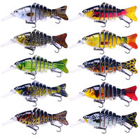 12cm 16g Sinking Wobblers 7 Segments Pesca Fishing Lures Multi Jointed Swimbait Hard Bait Fishing Tackle For Bass Isca Crankbait