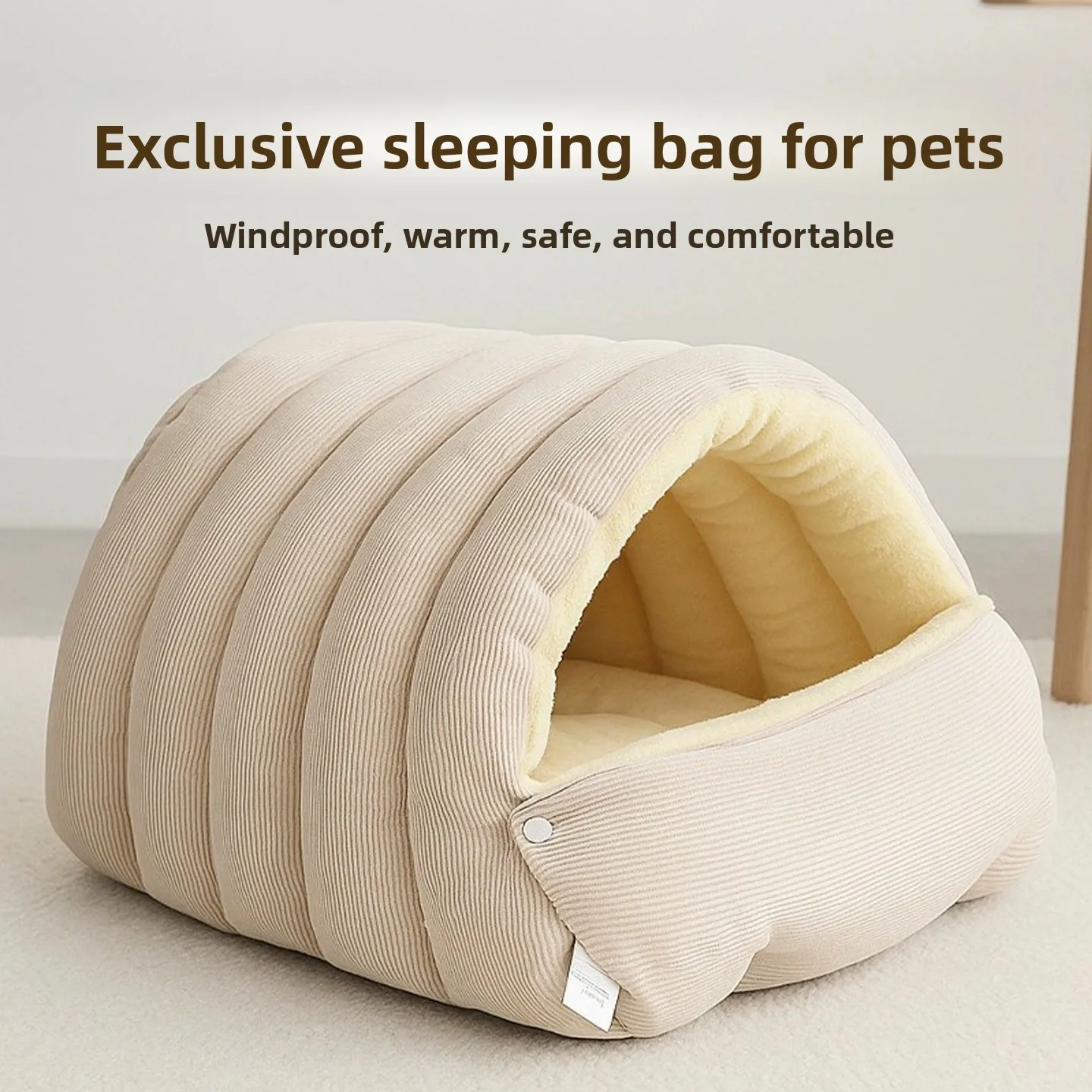Thiened Warm Winter  House Semi-Closed Dog House Detachable Waable Pet Mat Se Feeling Pet Bed for s And Dogs