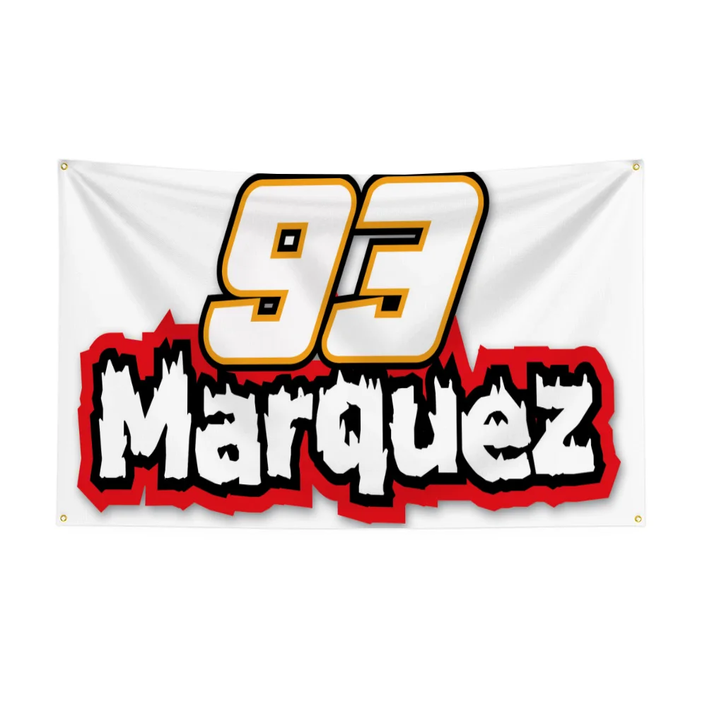 Custom Flag 4 Hole Flag Marc Marquez World Flags and Banners Outdoor Decorations Beer 4th of July Decorations Garage Decoration