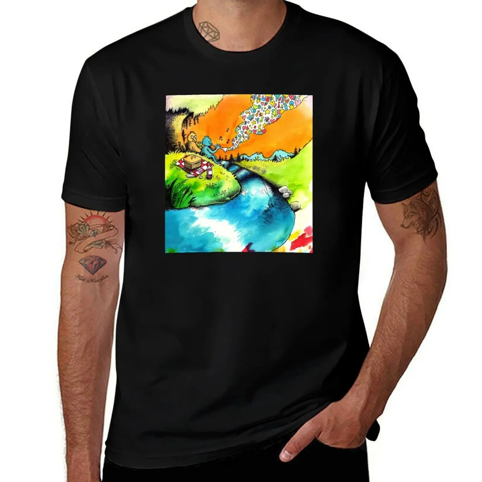By A Stream T-Shirt Holiday Lightweight T-Shirt