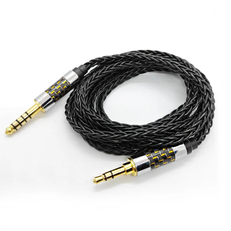 4.4mm SHP9500 SHP9600 X2HR X1S  2.5 Balance Cable for Philips Earphones OCC Silver Plated Upgrade 8 Core cable