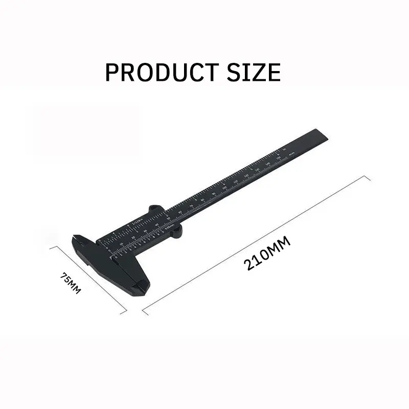 Neuer 1-teiliger Kunststoff-Messschieber, Mini-Text-Messschieber, Schüler-Messschieber, 0 bis 150 mm Messwerkzeug – Detail 9