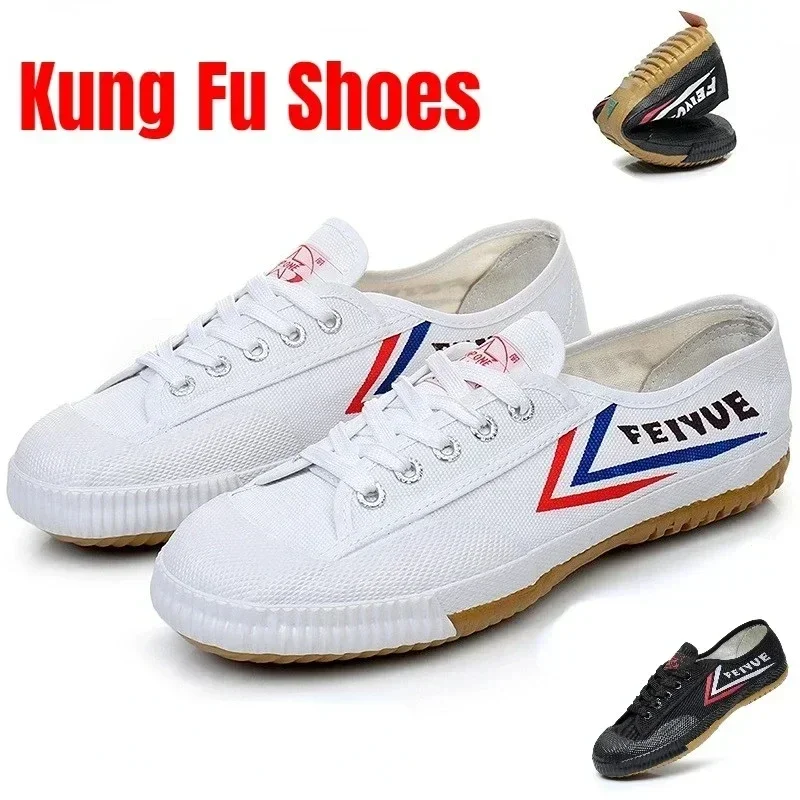 

New Men's Canvas Shoes, Men's and Women's Kung Fu Martial Arts Shoes, Men's Training Sports Shoes, Lace Up Soft Soled Shoes