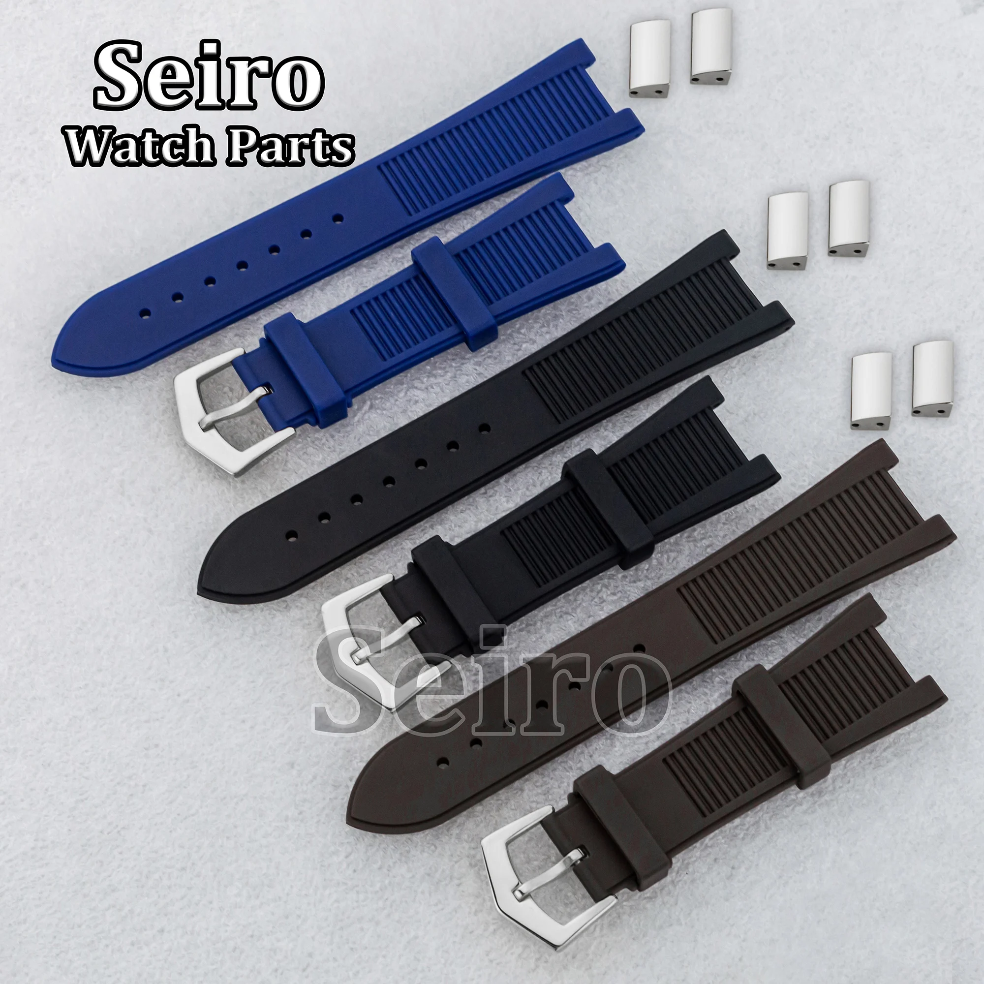 

Watch Rubber Strap Stainless Steel Silver Gold Rose Gold Buckle for Nautilus Watch Case Modified Accessories Repair Tools 25MM