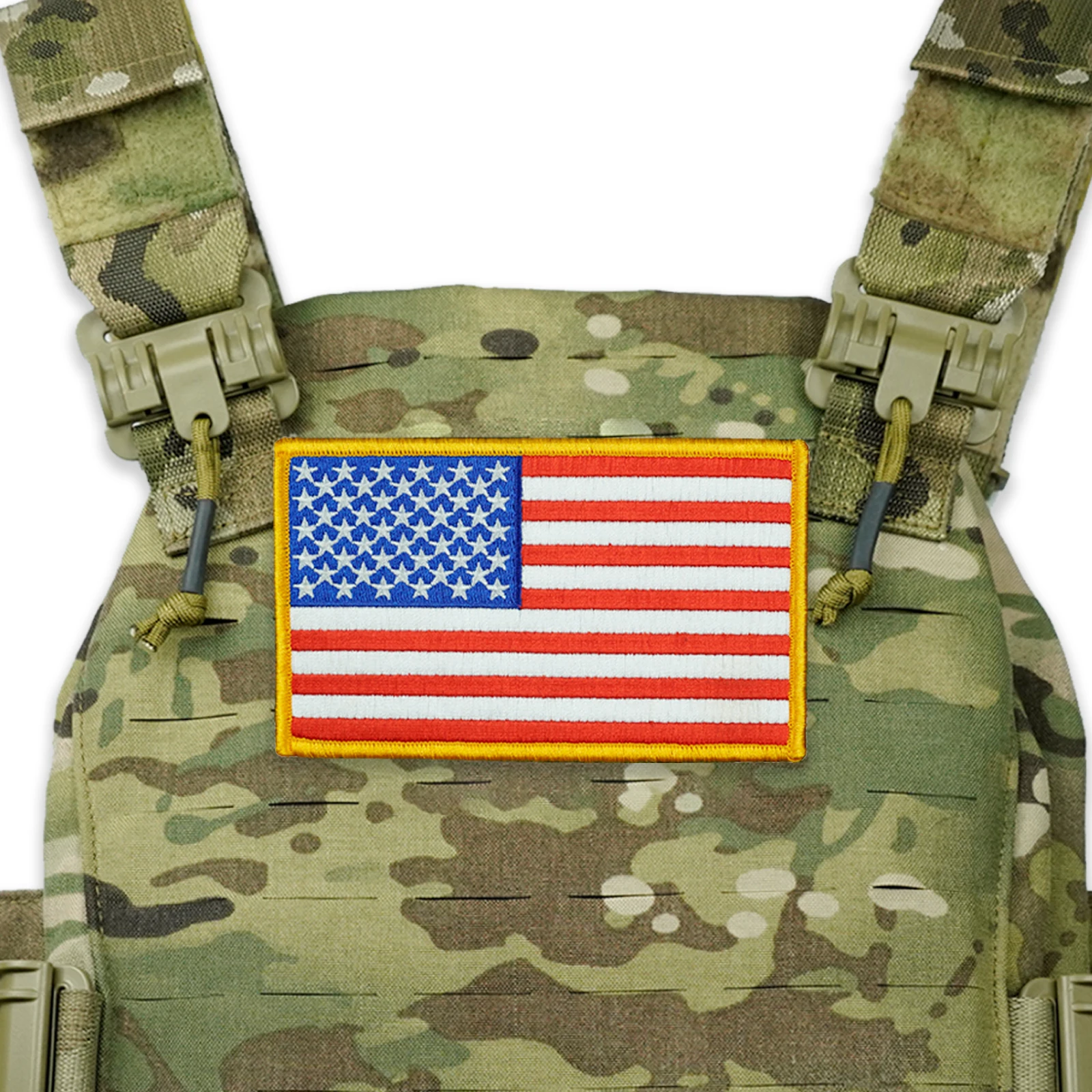 

American Flag Embroidered Patches,Vest Size Tactical Military Morale Flag Patch,Hook and Loop