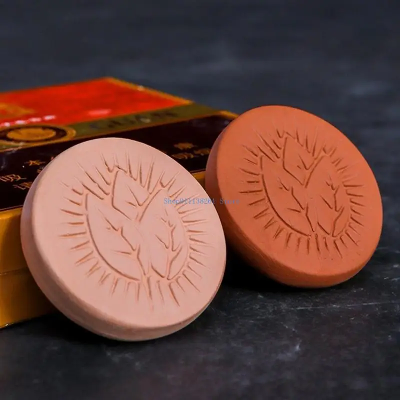 

H05E Set of 10 Smoke Cigars Humidifier Clay Moisturizing Discs Terracotta Humidifying Stone for Optimal Humidity Control