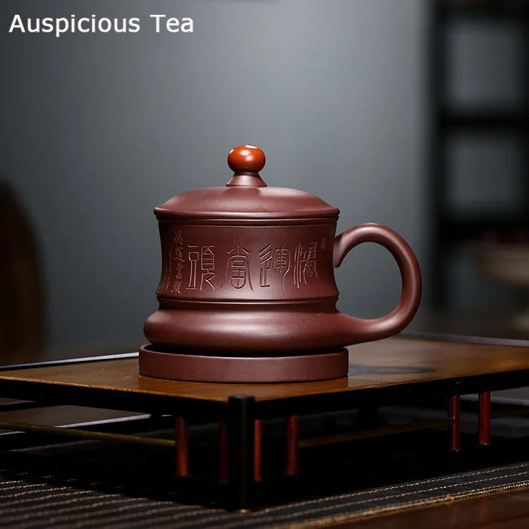 

310ml Authentic Yixing Raw Ore Purple Clay Filtration Teacups Handmade Household Kung Fu Tea Set Tea Ceremony Accessories Gifts