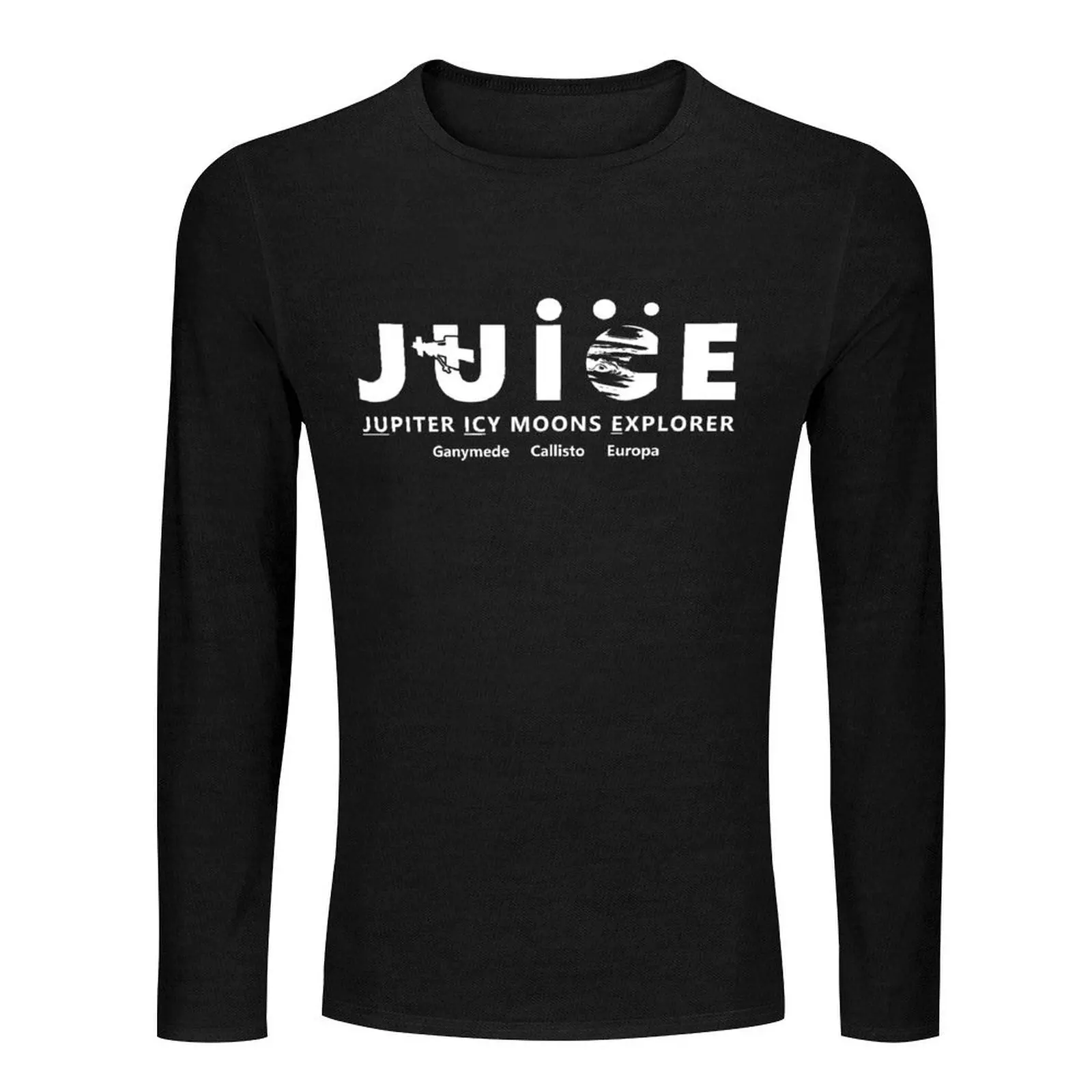 JUICE mission logo spacecraft (white) Long T-Shirt custom t shirts design your own mens t shirts pack