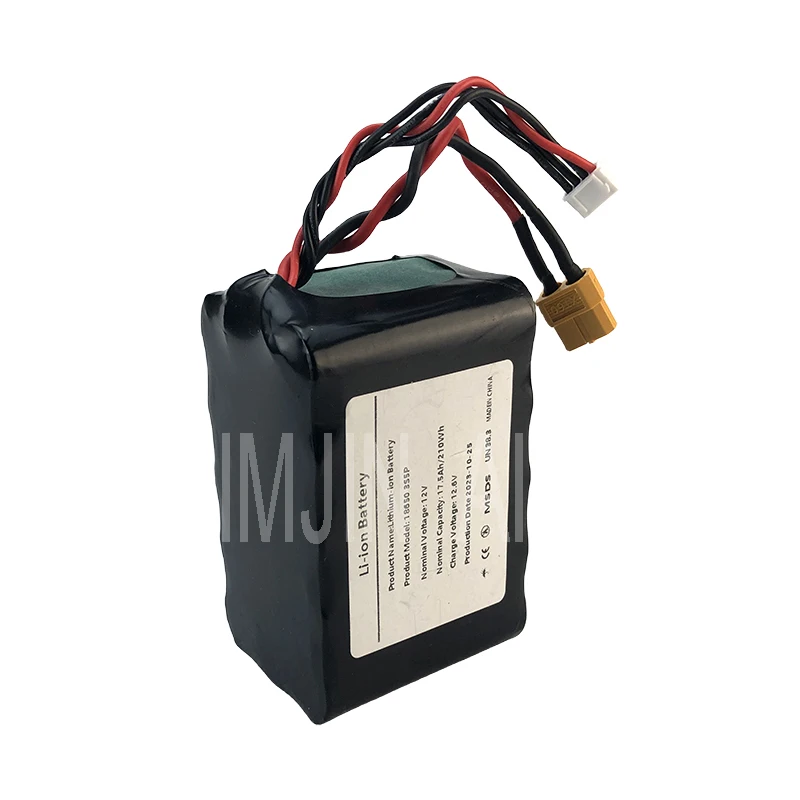 3S5P 12V 17.5Ah 12.6V High Capacity UAV Rechargeable Li-ion Battery for Various RC Airplane Quadrotor XH2.54-4P XT60