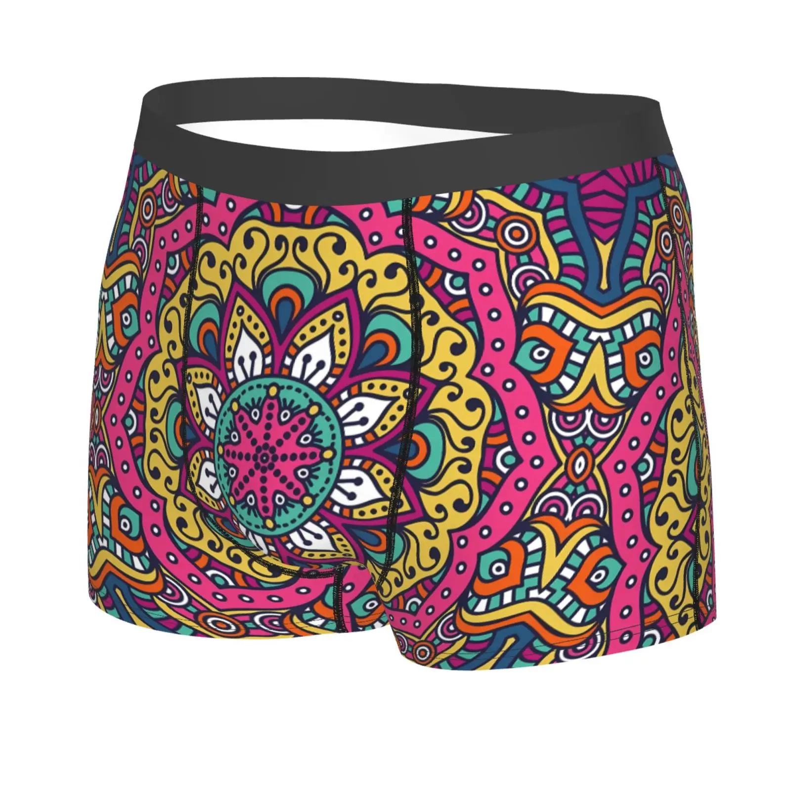 Mandala Purple Print Men's Underwear Healthy Soft Comfortable High-Quality Men's Briefs Stylish Trendy Casual Sports Panties
