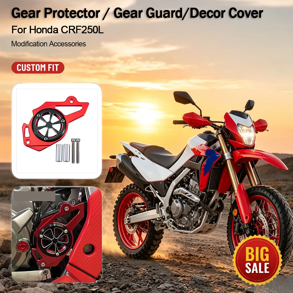 CNC Small Sprocket Cover For Honda CRF250L Dirt Bike Gear Protector Decor Cover Mod Accessories