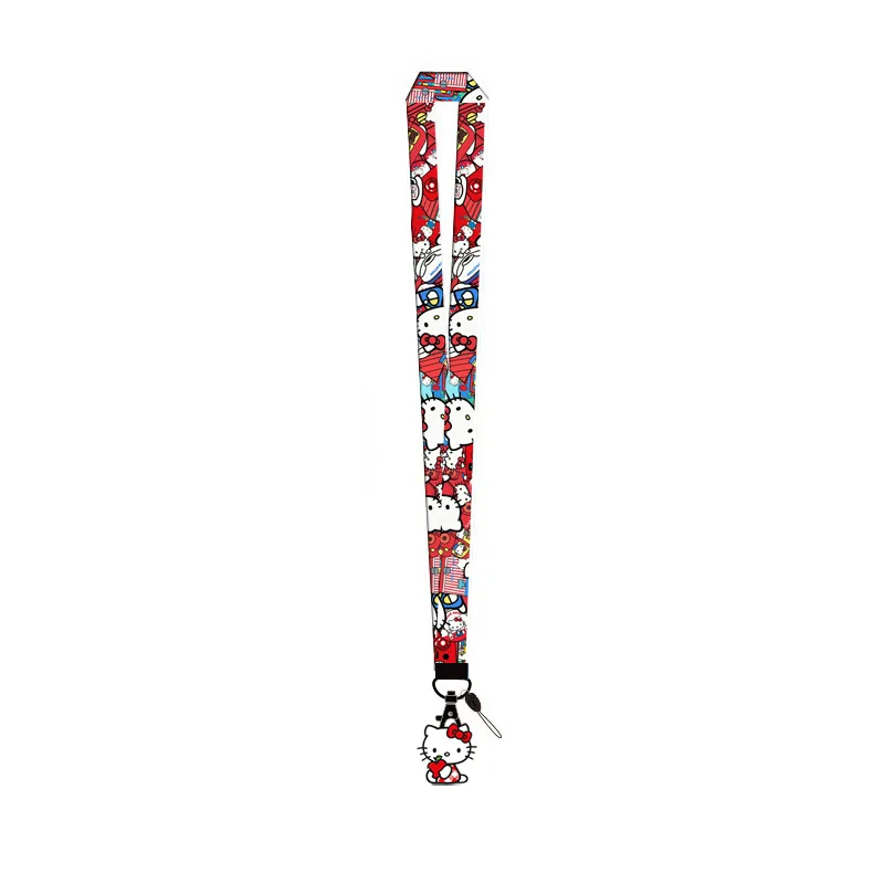 Cute Sanrio Characters Cosplay Accessories Cartoon Neck Strap Lanyard with Phone Strap and Card Holder