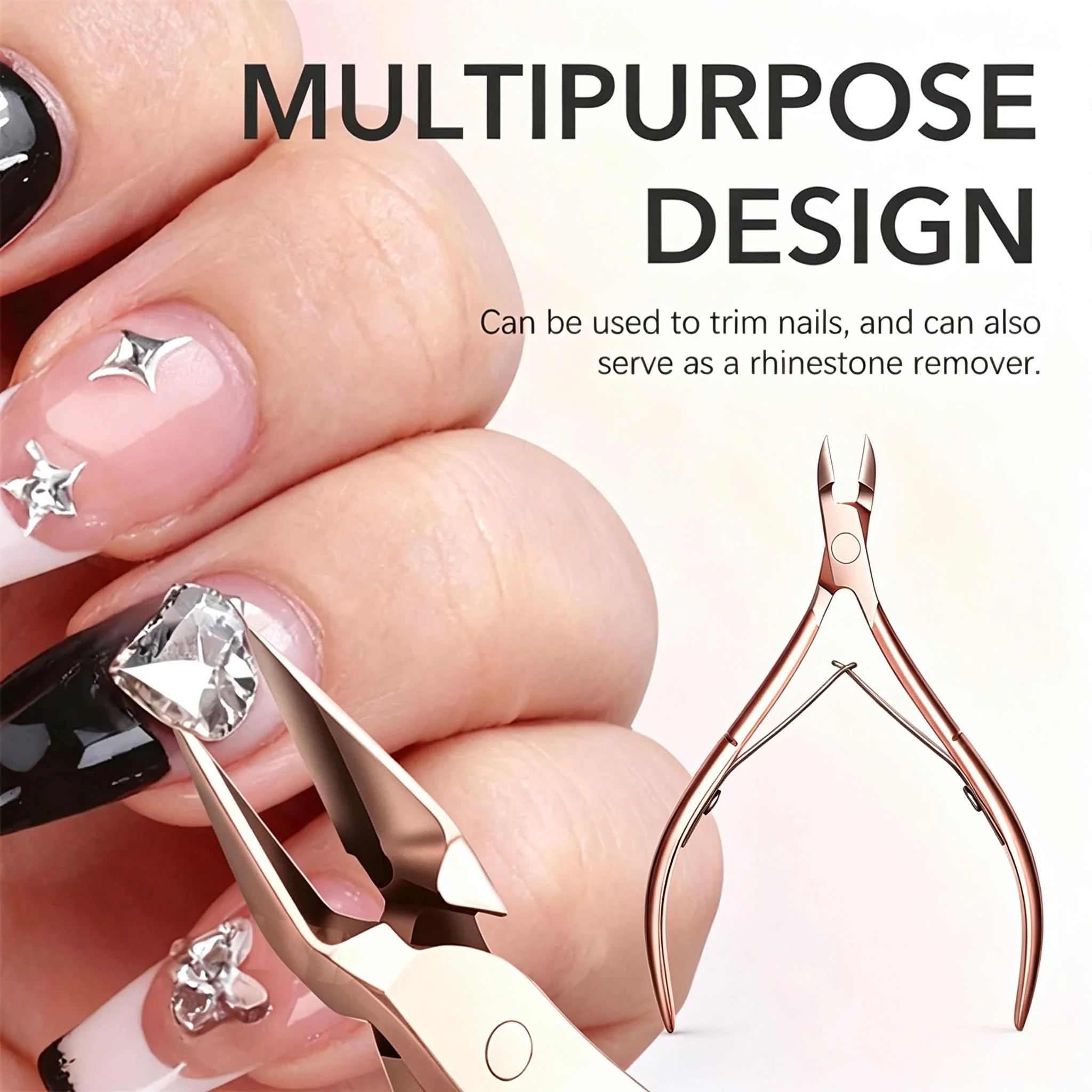 1Pcs Nail Cuticle Nipper Dead Skin Remover Scissor Stainless Steel Tweezer Clipper Manicure Professional Tool Trimmer
