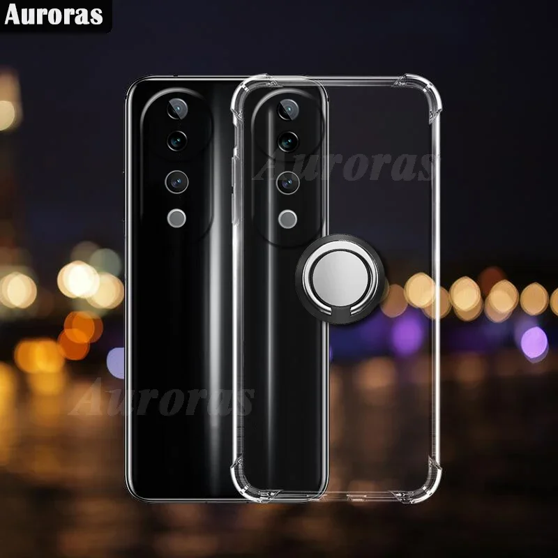 Auroras For VIVO V40 5G Case Adsorbable Ring Transparent Airbag Silicone Shell For VIVO V40 Lite V40 Pro 5G Cover Fundas