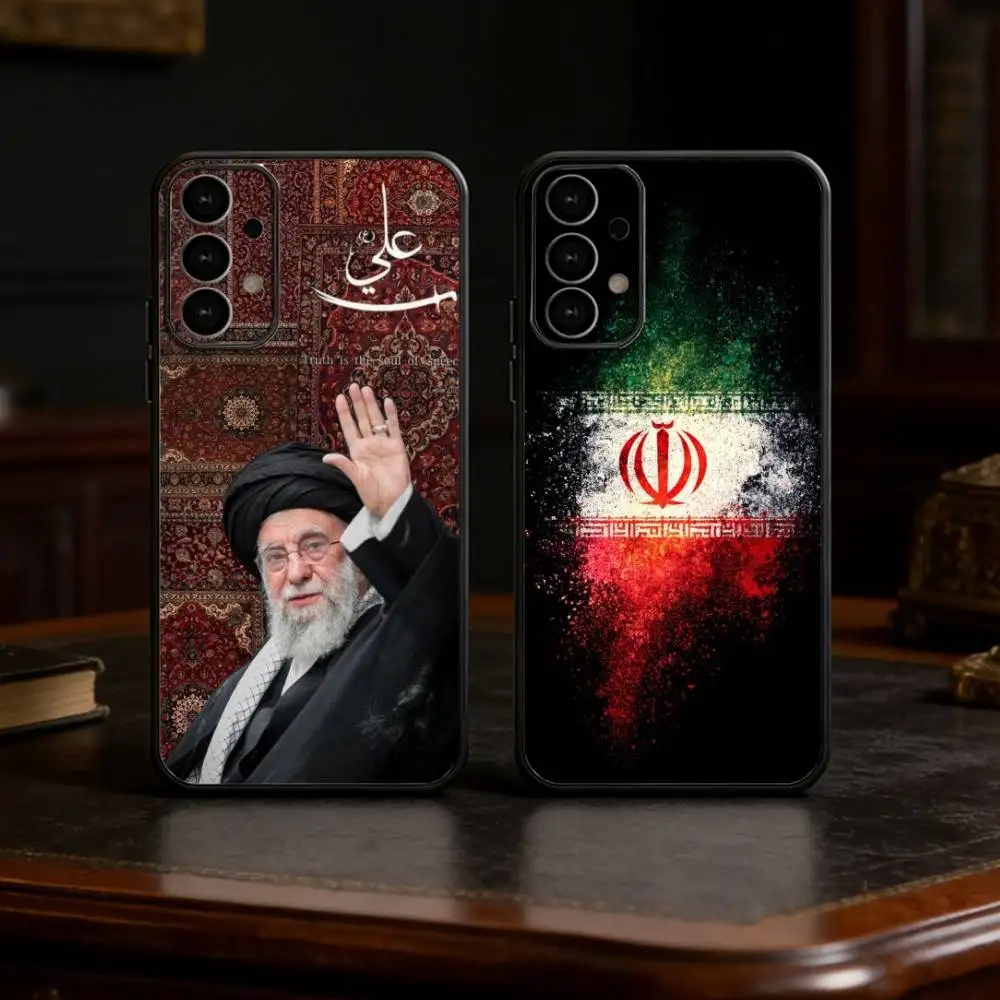 Чехол для телефона Samsung S25,24,21,22,23,30,Ultra,20,Plus,Fe,Lite,Note с изображением Али Хаменея, мягкий, черный