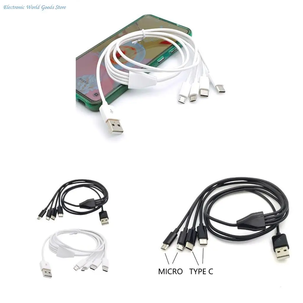 A3PD 4in1 Multi Charging Cable Type-C/MICRO USB Cord USB to Type-C/Micro USB