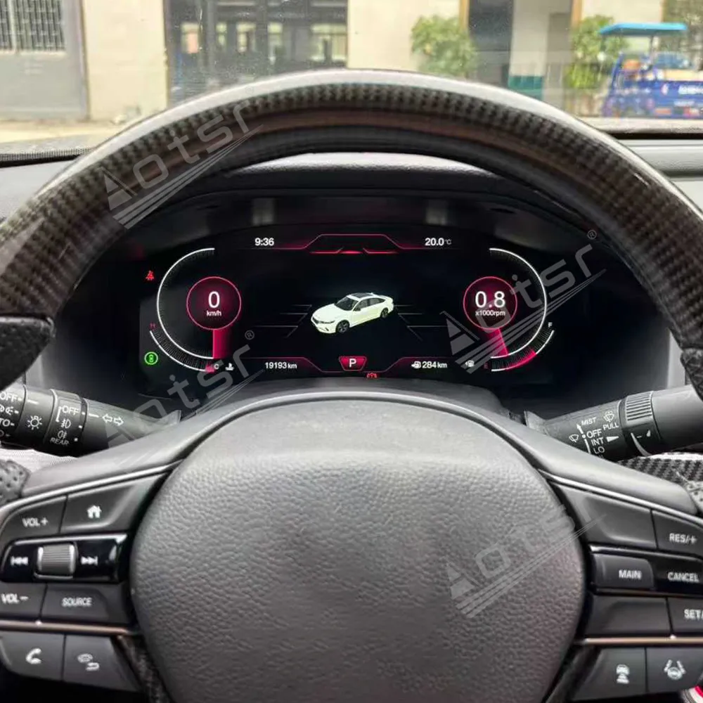 Popular 12.3'' Digital Cluster Dashboard Panel For Honda Accord 10 LCD Virtual Instrument Cluster Speedometer Cockpit