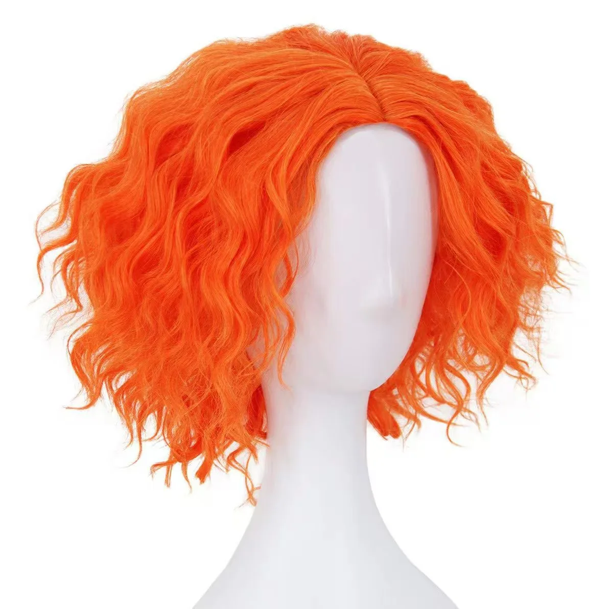 

Kinky Curly Orange Wig, A Must - Have for Mad Hatter Cosplay at Anime Fairs and Themed Bashes, Elevating Wigs Picks
