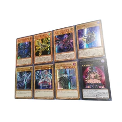 Diy Homemade Yu-Gi-Oh! Blue-Eyes White Dragon Anime Character Bronzing Collection Flash Card Cartoon Toy Card Christmas Gift