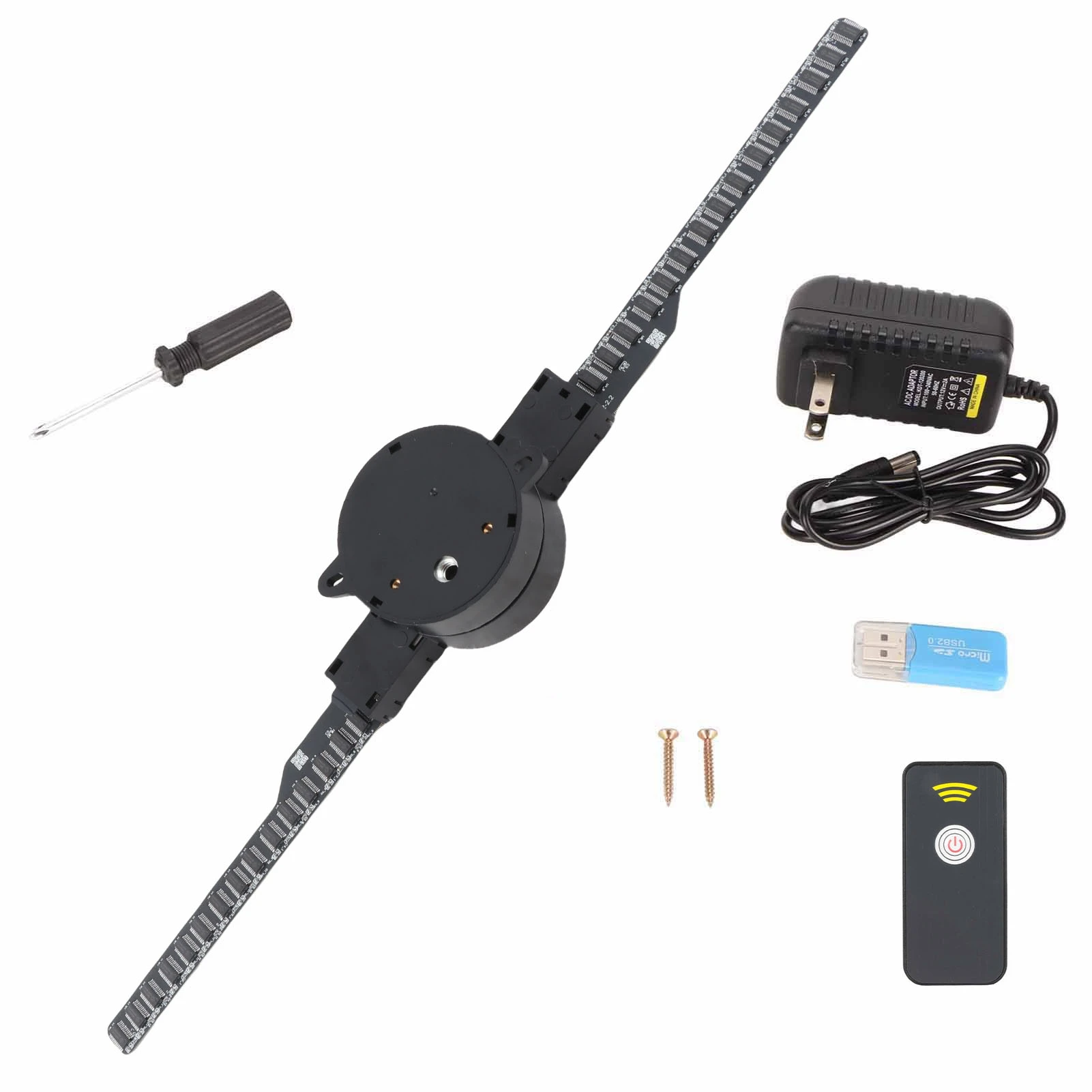 Affichage de ventilateur de projecteur d'hologramme 3D 100-240V, prise en charge de la commande d'application WiFi, perles LED pour vitrine d'événements de vacances, Machine publicitaire 3D