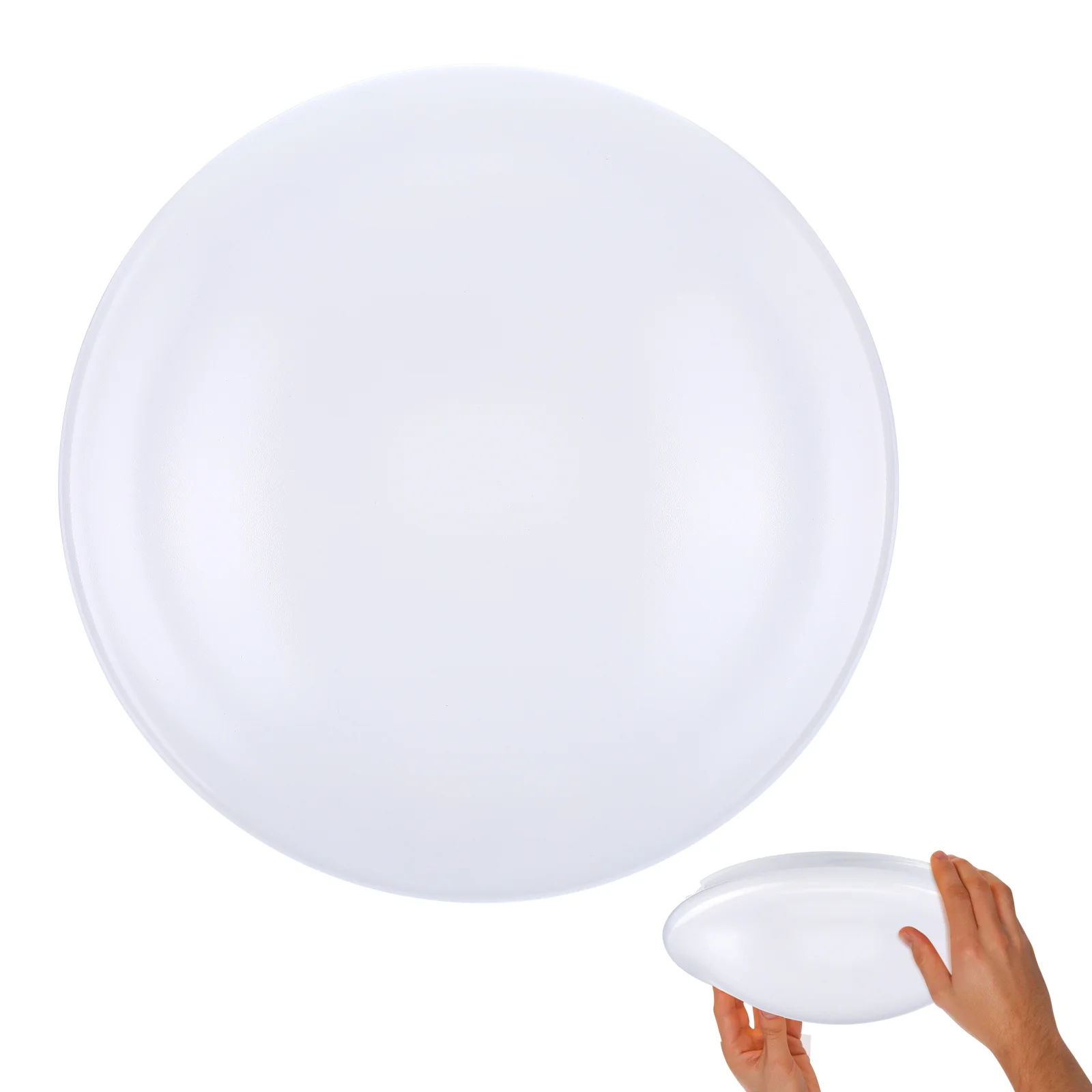 

Ceiling Light Cover Round Plastic Lampshade Easy Install Soft Lighting Fixture Shade for Bedroom Living Room Office Kitchen