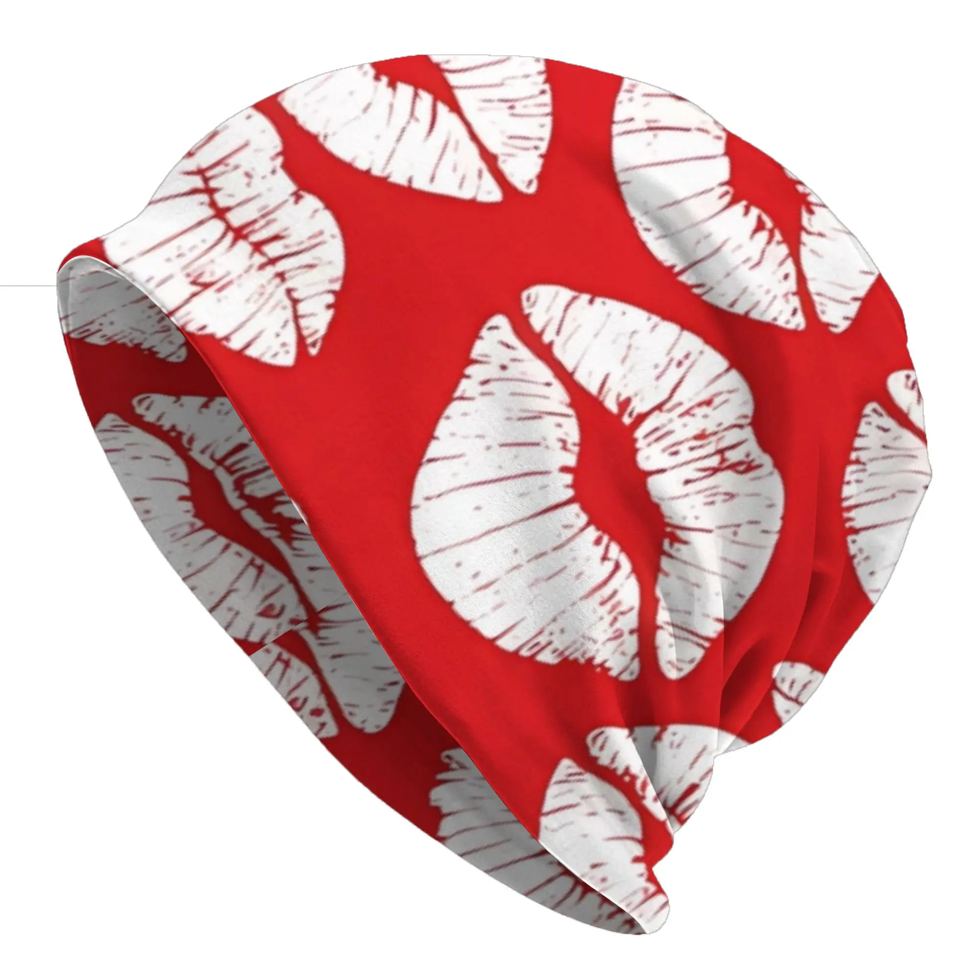 Bonnet Hats lip Print Men Women's Thin Hat Red Kiss Autumn Spring Cap Design Skullies Beanies Caps
