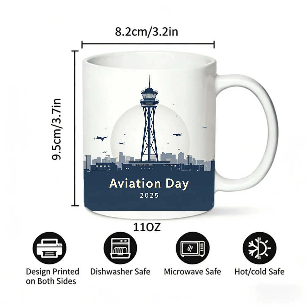 Cup & Mug Set, Aviation Day 2025 Ceramic Mugs, Coffee Cups, Milk Cups, Office Teacups, Drinking Cups, Gifts for Friends