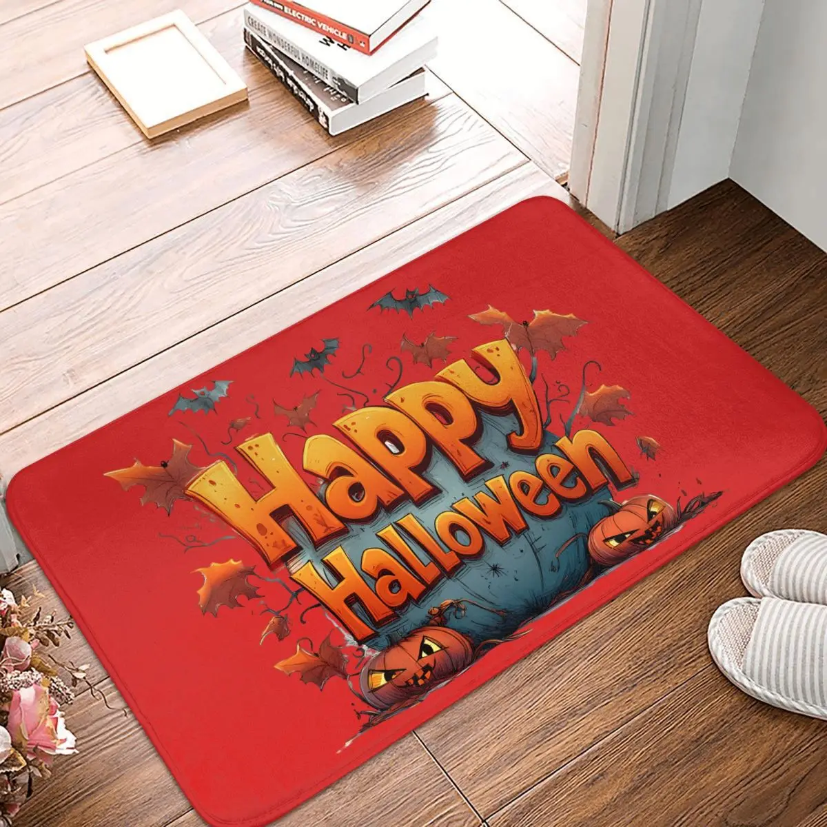 Happy Halloween Celebration 3 Doormat Anti-Slip Entrance Kitchen Bathroom Door Floor Mats Bedroom Balcony Carpet Rug