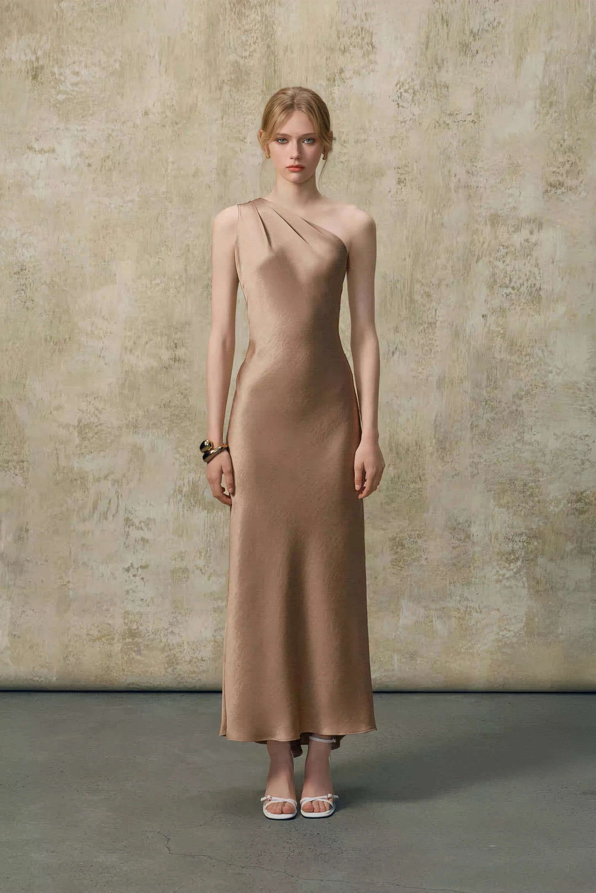 الراقية حورية البحر ثوب مسائي لامع عارية الذراعين كتف واحد حفلة كوكتيل رسمية Bodycon Ruched فساتين مأدبة للنساء