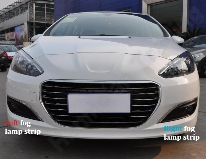 

for Peugeot-308 2012-2015 Front fog lamp frame/front bumper fog lamp decorative cover/modified decorative frame light strip