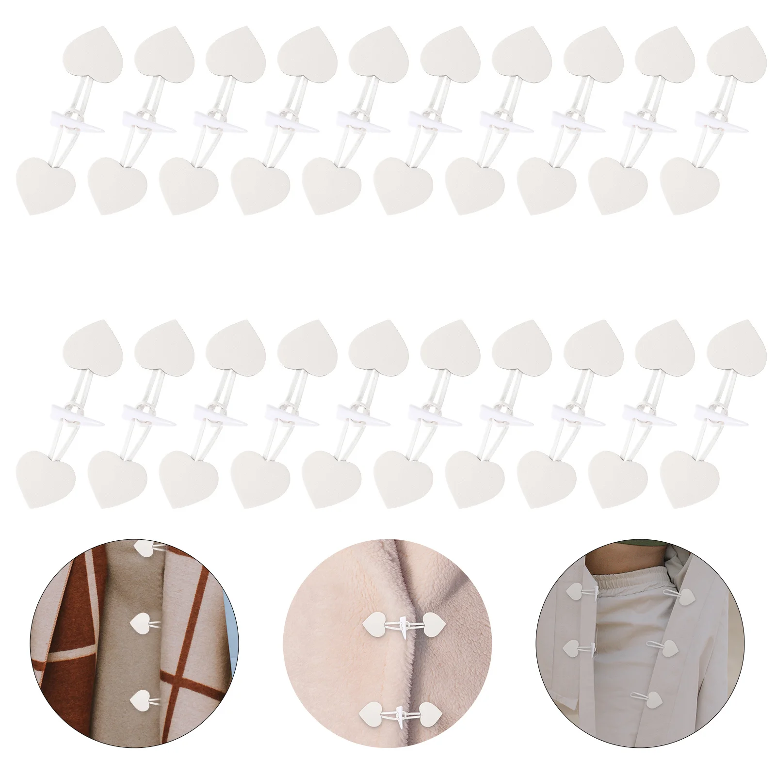 

20Pairs Elegant Clothing Toggle Buckles High-Quality Decorative Fasteners for Coats Down Jackets Windbreakers DIY Accessories