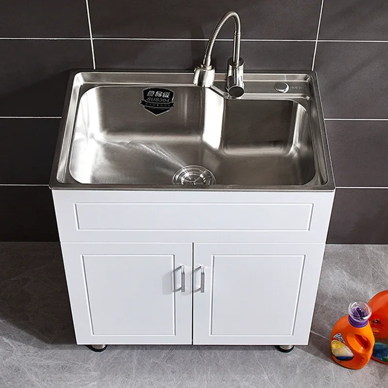 

Stainless steel laundry basin, laundry cabinet, balcony, kitchen, laundry trough, laundry pool, bathroom cabinet