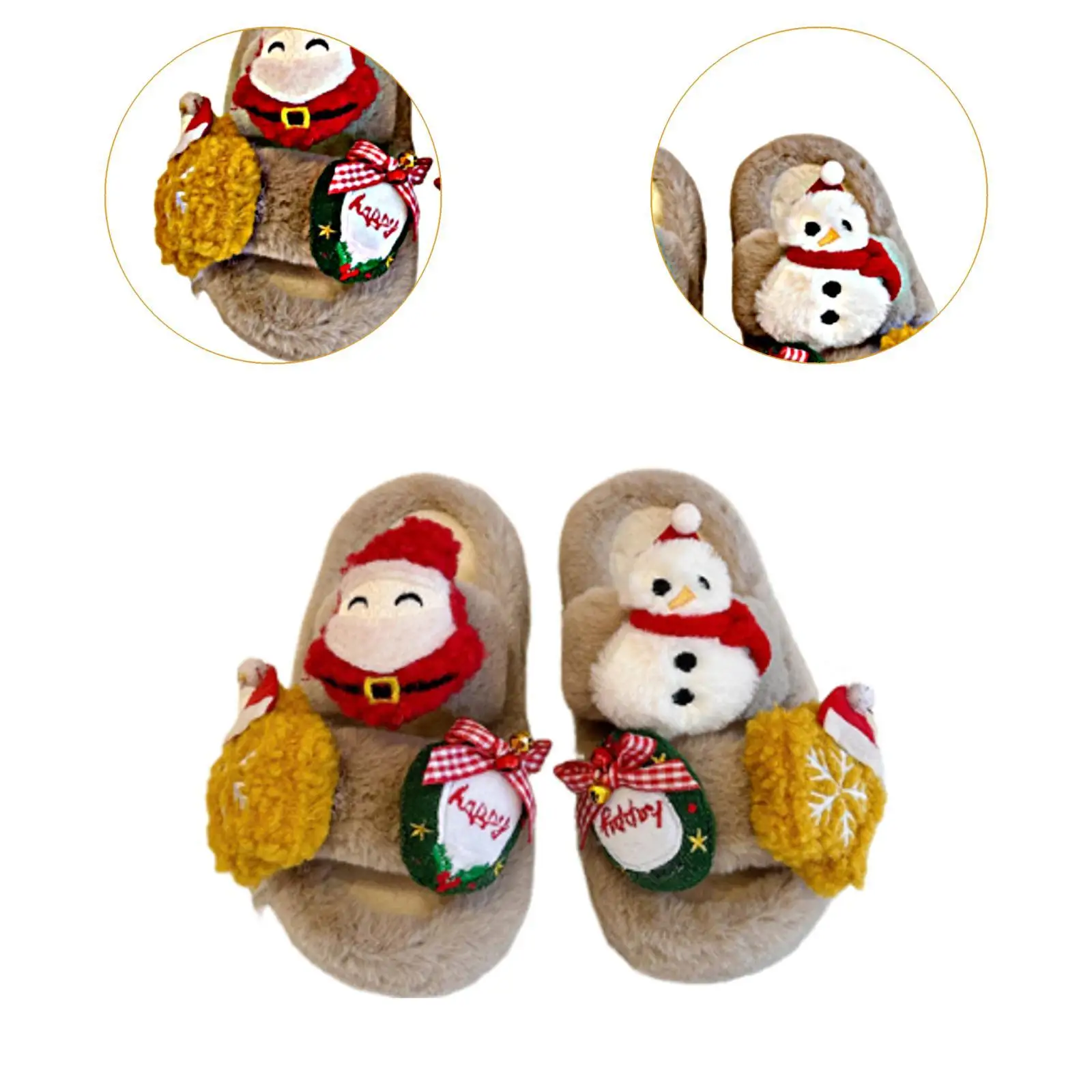

Girls Fuzzy Slippers Warm Plush Slide Sandals Non Slip Sole Indoor House Shoes for Children Winter Season Wear