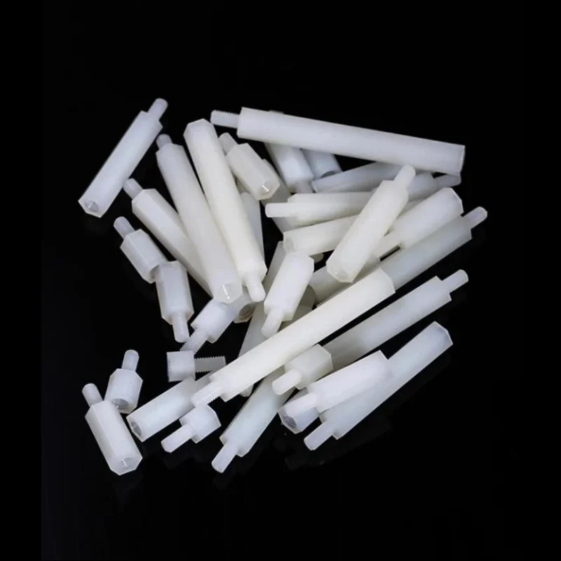 

10-50pcs M2-M6 White Nylon Hexagon Standoff / Threaded Spacer Pillar for PCB Motherboard Support & Mounting