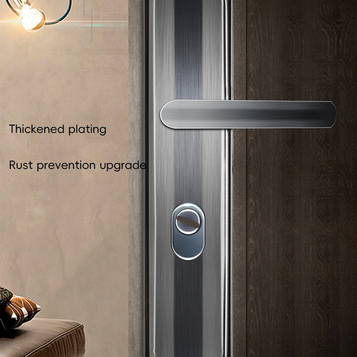 

Противозламный дверной замок, деревянная дверь, бытовой универсальный замок для ворот, набор ручек из нержавеющей стали, механический замок для входной двери