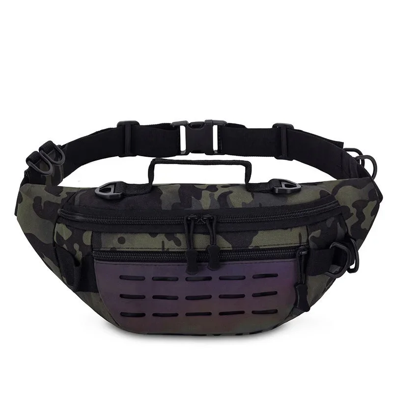 Tactical Outdoor Sports Camouflage Chest Pack Men's Large Capacity Waist Pack Fishing Chest Bag Casual Shoulder Crossbody Bag