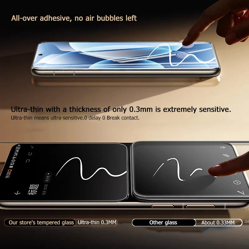 1-4 قطعة الزجاج المقسى ل Xiaomi 17 15 14 13 12 11 برو ماكس 15S الترا 15T 14T 13T 12T 11i لايت 5G NE 11X Mi واقي للشاشة