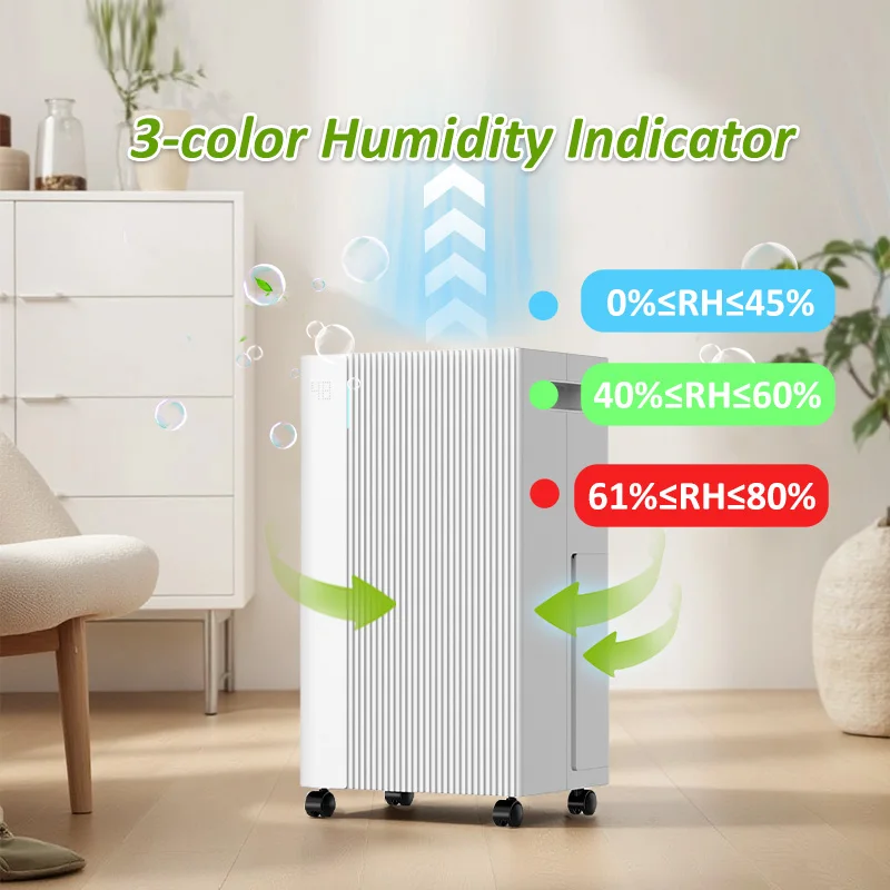 GREENFLY JJPRO 10 L 12 L Por Touch Screen Dehumidifier for Bedroom Sleep Mode Display Quiet WIFI Por Dehumidifier