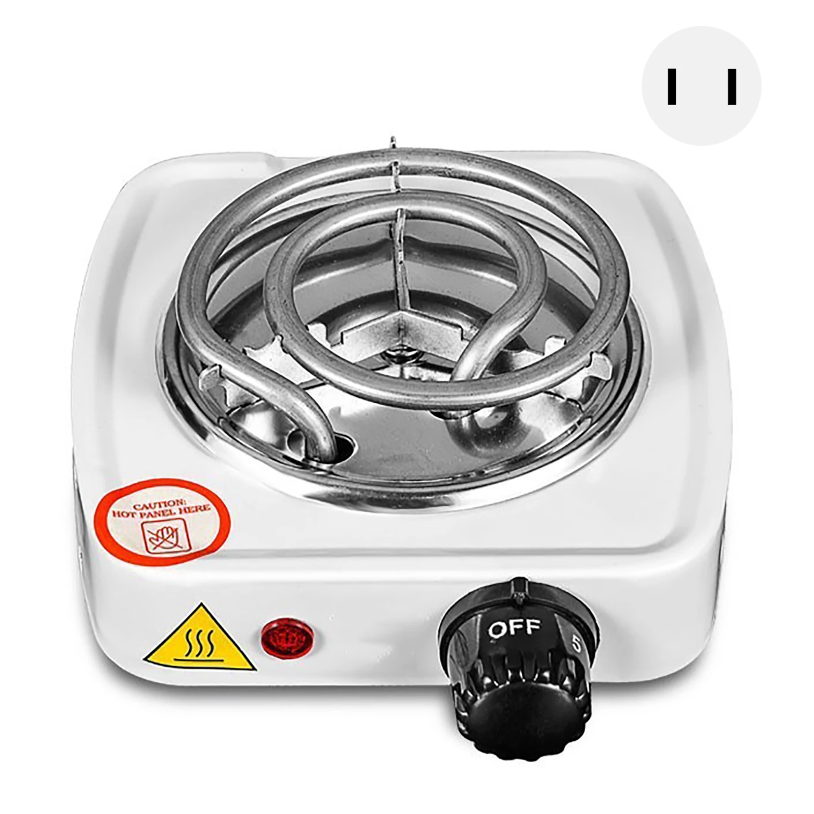 Electric Single Burner 1000W Coil Cooktop White Overheat Protection Adjustable Versatile Portable Electric Stove for Kitche image 4