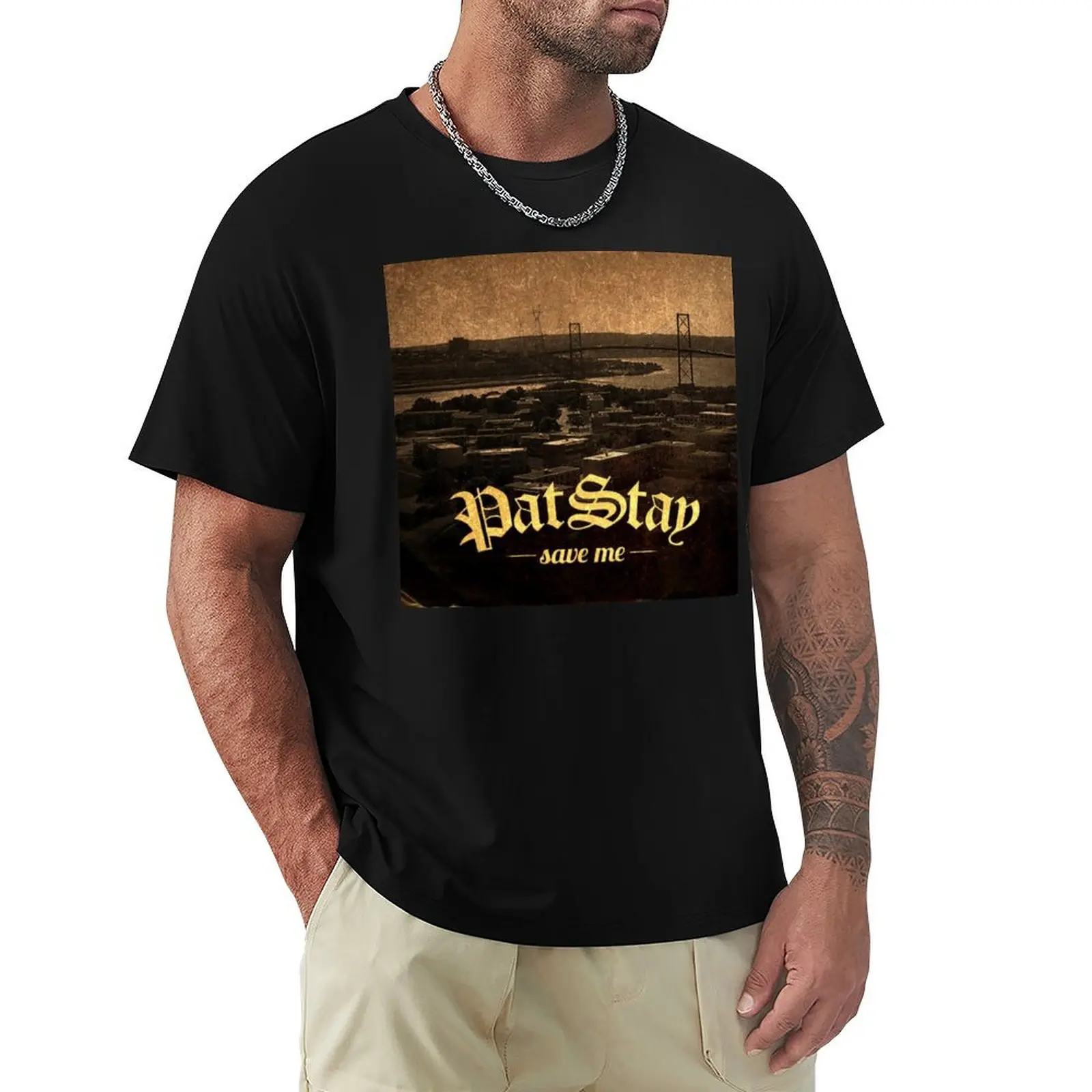 

Pat Stay T-Shirt Anime t-shirt korean fashion mens plain t shirts