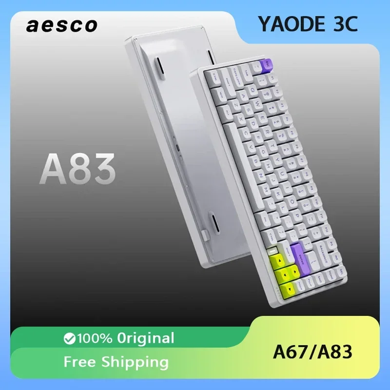 Aesco A67 A83 Mechanical Keyboard Inductor Switch Dual Mode 0.013RT Hot Swap Office Customized Gaming Keyboard Accessories Gift