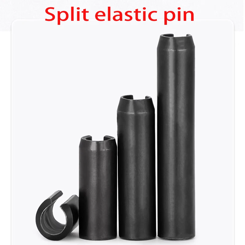 M1.5 M2 M2.5 M3 M4 M5 M6 Black Elastic Split Pin Spring Cylindrical Pin Cylindrical Hollow Dowel