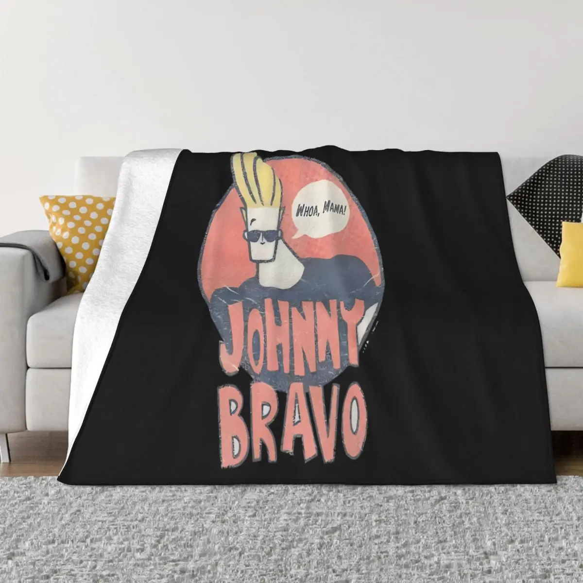 Johnny Bravo Classic Graphic 1 Quilt Bed Blankets Blankets & Throws Thin Wadding Blanket Throw Blanket