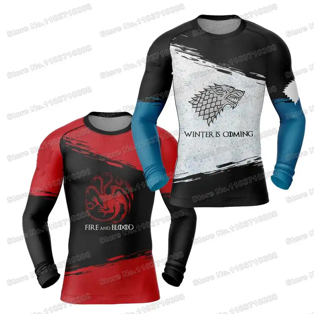 24th Anime Cartoon Rash Guards Surfing Jersey Beach Trousers Swimwear Diving Gym Long sleeves MMA BJJ Men Jiu Jitsu Fitness Sets