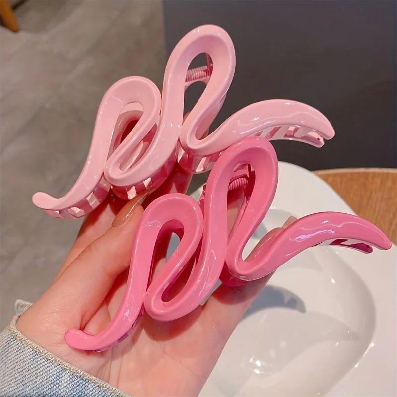 Женская заколка-краб для волос, из пластика, 1/2 шт.