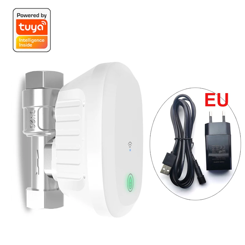Tuya Smart WiFi Water Valve Water Meter Water Flow Rate Water Temperature Display Timer Smart Life APP Control Home Automation