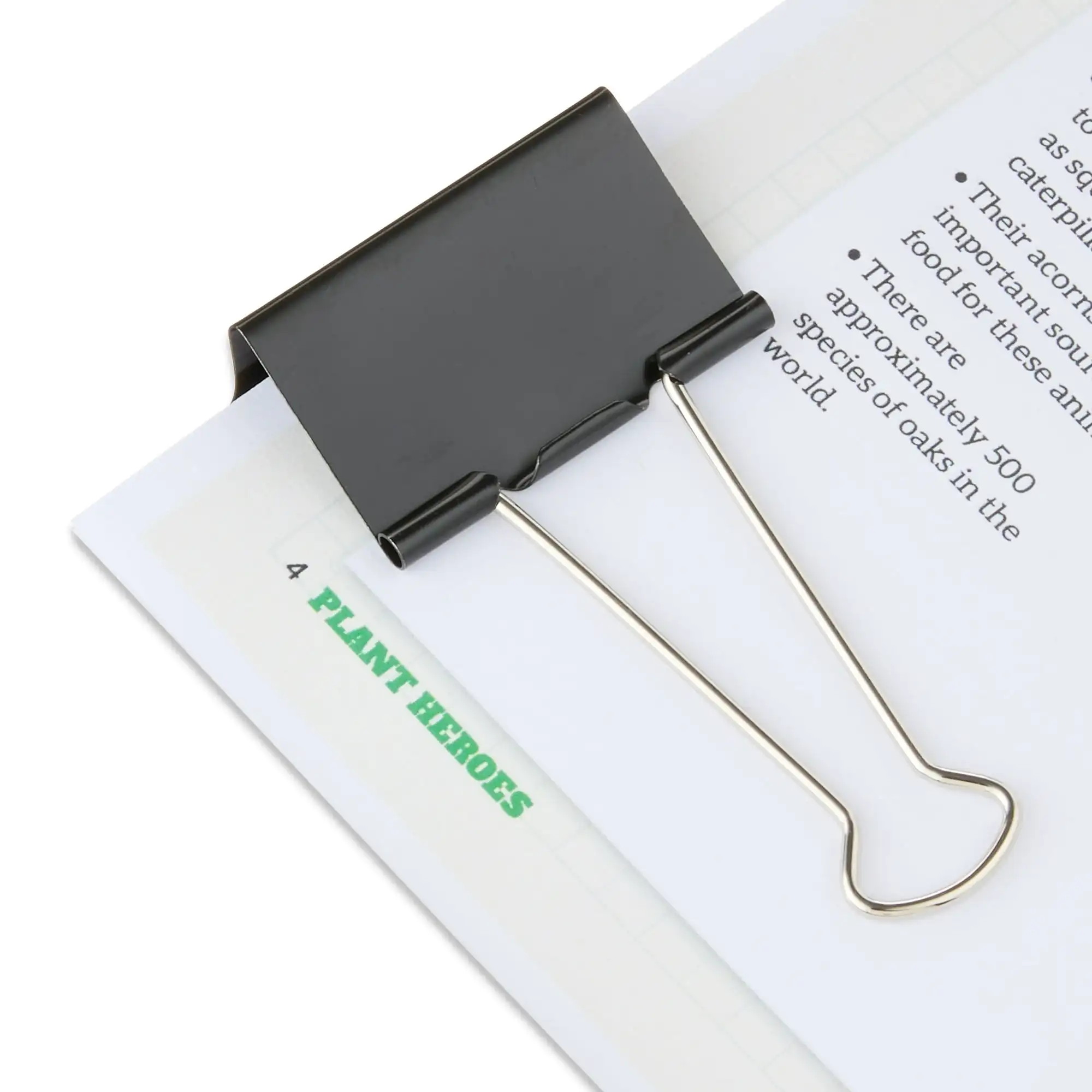 (2 pack) Pen+Gear Large Metal Binder Clips, Black, 4 Count