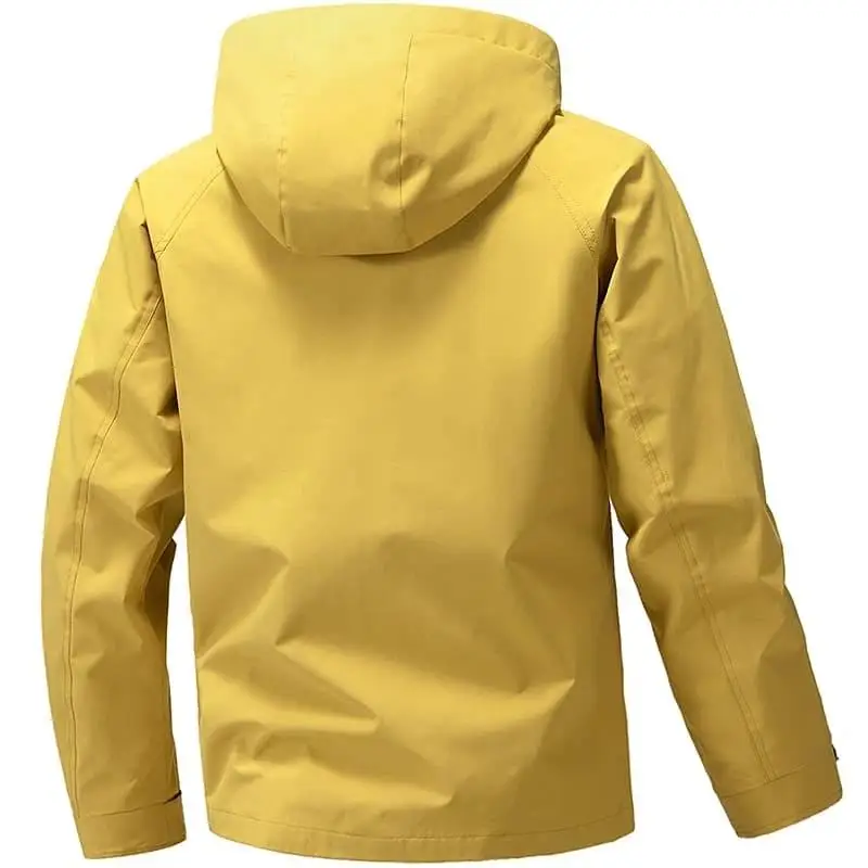 Spring And Autumn Thin Soft Shell Hoodie Men's Coat Outdoor Mountaineering Hiking Camping Work Clothes Loose Jacket Print LOGO