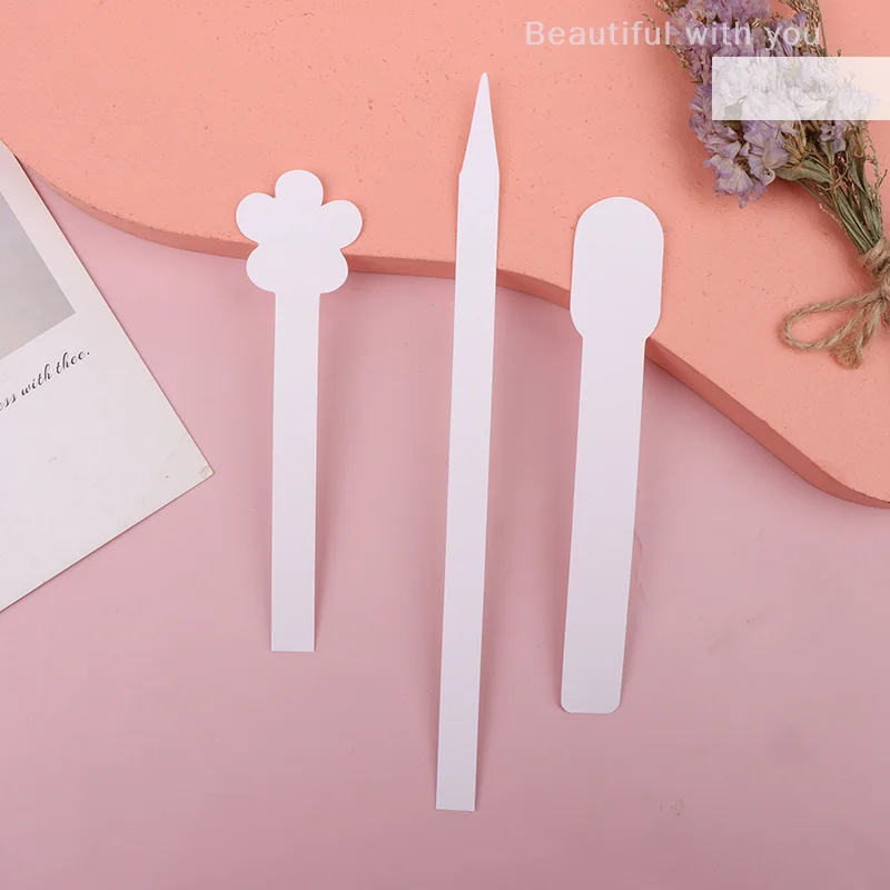 100pcs/lot Round Head Testing Aromatherapy Fragrance Perfume Essential Oils Test Tester Paper Strips Flower Shape